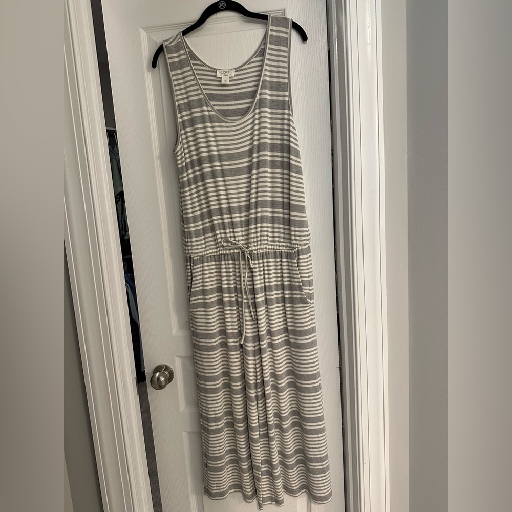 Ann Taylor Loft Tank top capri jumpsuit.